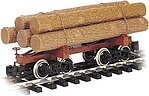 Skeleton Log Car w/Logs G Scale Model Train Freight Car #98490