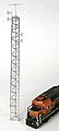 Radio Antenna Tower 70 Scale Feet Z Scale Model Railroad Building Accessory #8100