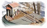 Twin Crossing Shacks (2) HO Scale Model Railroad Building #792