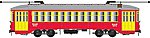 New Orleans Streetcar red #450 HO Scale Model Train Streetcar #12840