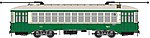 Hog Island Streetcar PTC #5002 HO Scale Model Train Streetcar #12844