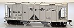 70-Ton Covered Hopper Open Side D&RGW #18405 HO Scale Model Train Freight Car #60078