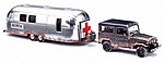 Toyota Land Cruiser w/Airstream Hospital HO Scale Model Railroad Vehicle #43011