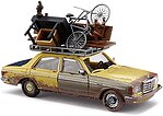 1977 Mercedes Benz W123 Sedan With Overloaded Roof Rack