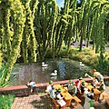 Pond with 3 Swimming Swans HO Scale Model Railroad Scenery #5482