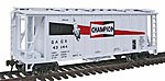 GATX Airslide Covered Hopper Champion Spark Plugs HO Scale Model Train Freight Car #197062