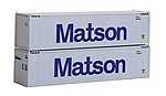 40' Hi-Cube Container 2-Pack Matson Set #2 N Scale Model Train Freight Load #443004