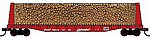 Pulpwood Flatcar with Load BNSF Railway HO Scale Model Freight Car #92063