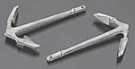 58mm x 35mm Metal Anchor Model Boat Part (2)