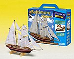 Junior Baltimore Clipper Double-Masted Ship w/solid wood hull (Beginner)