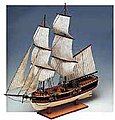 1/100 Union Double-Masted American Merchant Sailing Ship w/solid wood hull (Intermediate)