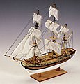 1/110 HMS Bounty 3-Masted Frigate Ship w/solid wood hull (Intermediate)