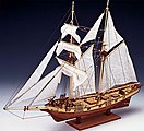 1/55 Albatros Double-Masted Baltimore 1840 Schooner Ship w/plank-on frame (Intermediate)