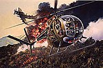 OH6A Cayuse Armed Scout Helicopter with Crew Plastic Model Helicopter Kit 1/35 #3310