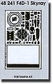 Eduard-Models Aircraft- F4D1 Skyray Plastic Model Aircraft Accessory 1/48 Scale #48241