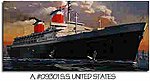 SS United States Ocean Liner Plastic Model Commercial Ship Kit 1/400 Scale #09301