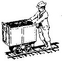 Cousin Jack Miner, Posed For Pushing Mine Cars O Scale Model Railroad Figure #3090