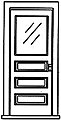 Operating Three-Panel Door - Without Transom G Scale Model Railroad Building Accessory 3945