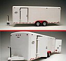 21-Ft Tandem Two-Axle Tag-Along Trailer Plastic Model Trailer Kit 1/24 Scale #21