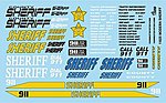 Sheriff Decals Plastic Model Vehicle Decal 1/25 Scale #11025