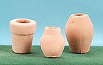 Clay Pots (3) Mission Project Accessory #y9341