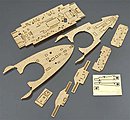 BATTLESHIP MIKASA WOODEN DECK Plastic Model Ship Accessory 1/350 Scale #72148