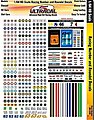 UltraCal Hi-Def Decals- Racing Numbers & Roundels Slot Car Decal 1/64 Scale #3100