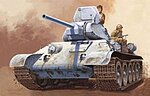 Italeri T34/76 Russian Tank Plastic Model Military Vehicle Kit 1/72 Scale #07008