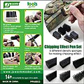 Chipping Effect Pen Set (6 diff sponges & wooden handle)