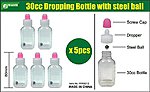 30cc Empty Dropper Bottle w/Steel Ball (5)