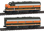 EMD F7 A/B Set Great Northern #444D/C N Scale Model Train Diesel Locomotive #1060421