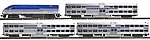 Virginia Railway Express Commuter Train MP36PH Loco N Scale Model Train Set 1068705