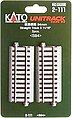 Unitrack - Straight Sections 3-11/16'' 94mm (2) HO Scale Nickel Silver Model Train Track #2111