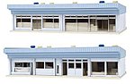 Pre-Built City Structures Town Shop (blue) - N-Scale
