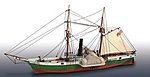 Civil War Blockade Runner Military Boat Plastic Model Military Ship Kit 1/124 Scale #401