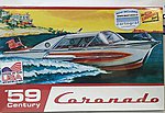 1959 Century Coronado Boat Plastic Model Ship Kit 1/25 Scale #hl221-12