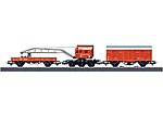 Fire Dept Crane Car Set HO Scale Model Train Freight Car #44752
