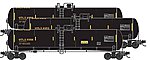 56' General Service Tank Car 3-Car Runner Pack - Ready to Run Union Tank Car Co. UTLX #41010, 41013, 41058 (black, yellow) - N-Scale