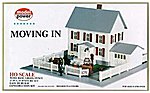 Moving In (2-Story House/Garage/Accy) Kit HO Scale Model Railroad Building #484