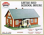 Little Red School House Kit HO Scale Model Railroad Building #604