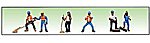 Utility Workers (6) O Scale Model Railroad Figure #6180