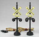 Crossing Signal Set (2) O Scale Model Railroad Operating Accessory #6381
