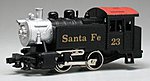 0-4-0 Loco Santa Fe HO Scale Model Train Steam Locomotive #96500