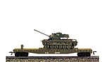 Army Flatcar w/Tank HO Scale Model Train Freight Car #99160