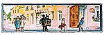 Organ Grinder & People Model Railroad Figure HO Scale #2209