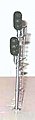 D Type Signal Dual Head - 3-Over-3, Brass HO Scale Model Railroad Trackside Accessory #1403