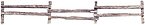 2-Slat Pasture Fence Kit HO Scale Model Railroad Accessory #13030