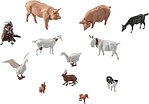 Small Farm Animals Set HO Scale Model Railroad Figure #15711