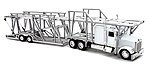 Freightliner Classic XL with Double Decker Auto Carrier Diecast Model 1/32 scale #10003