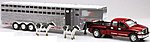 Dodge Ram 3500 Extended Cab Pickup w/Livestock Trailer Diecast 1/32 scale #10923